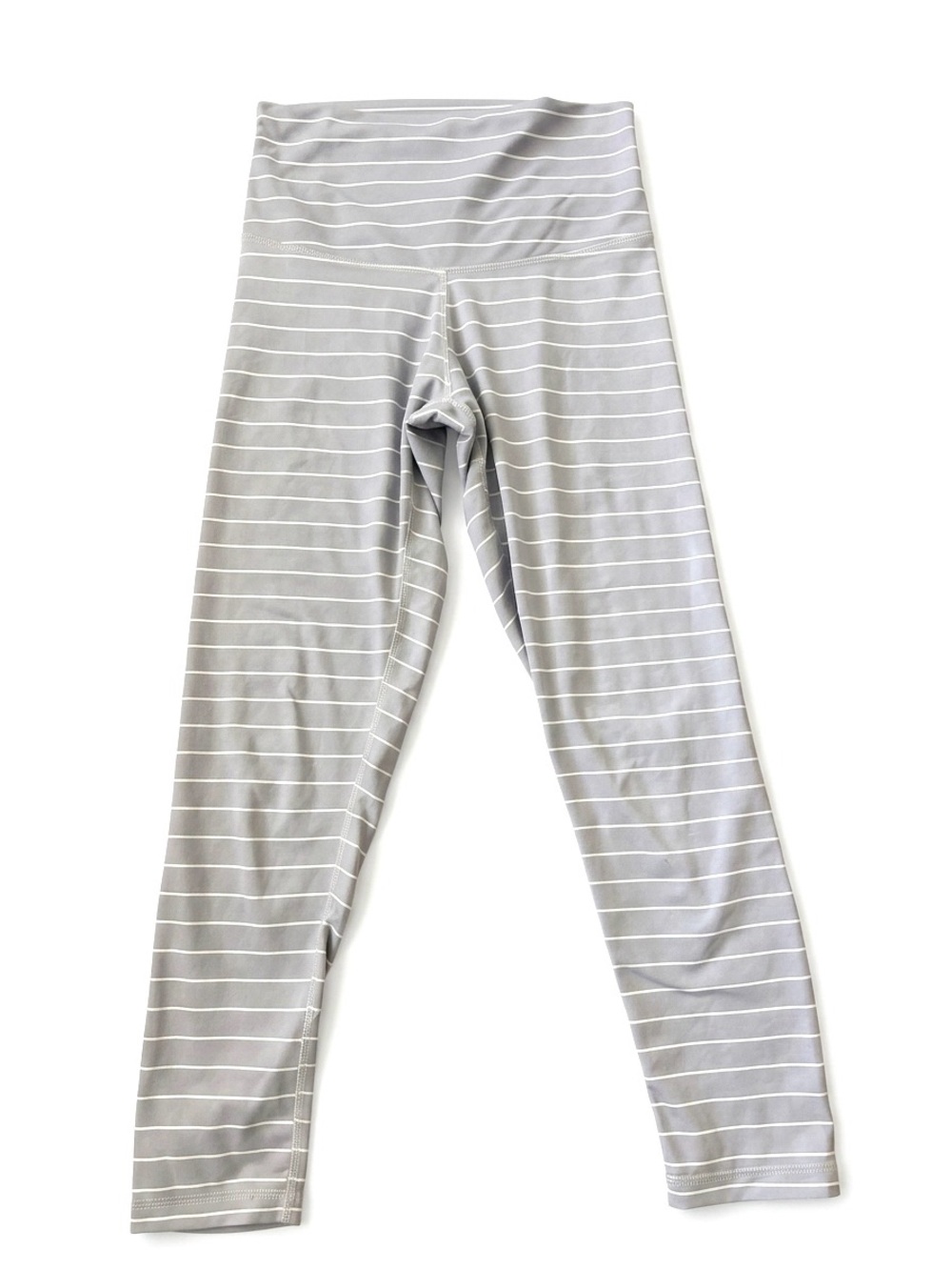 DYI Define Your Inspiration Gray & White Striped High-Rise Leggings - S